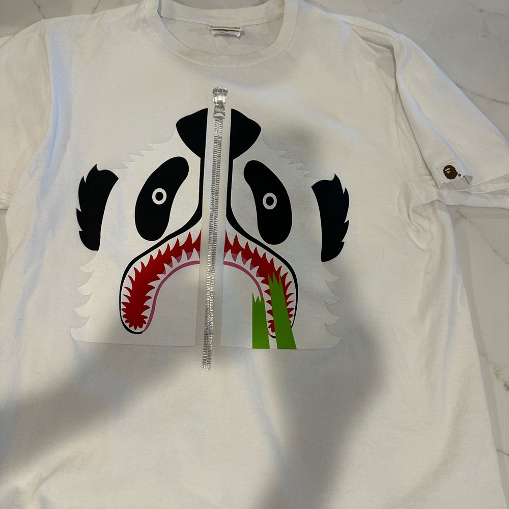 Bape Bathing Ape White Panda Graphic T-Shirt